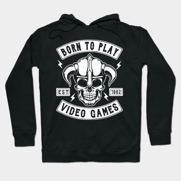GAMING - BORN TO PLAY VIDEO GAMES Hoodie by ShirtFace